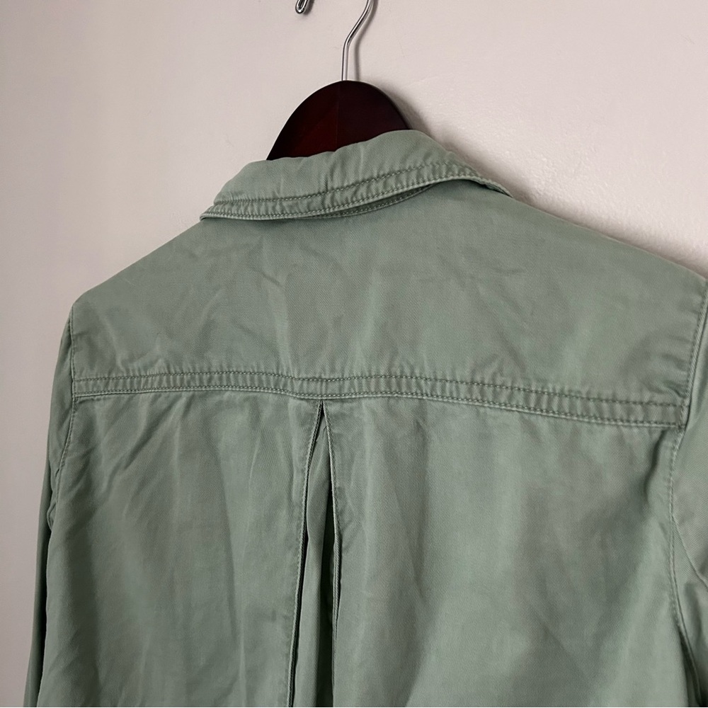 Eddie Bauer Jacket Legend Wash Green Cargo Lightweight Fall Spring Neutral - Picture 4 of 9